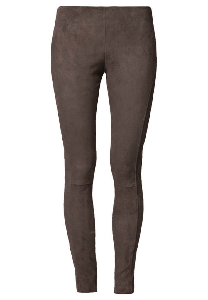 Pantalon en cuir gris Ralph Lauren