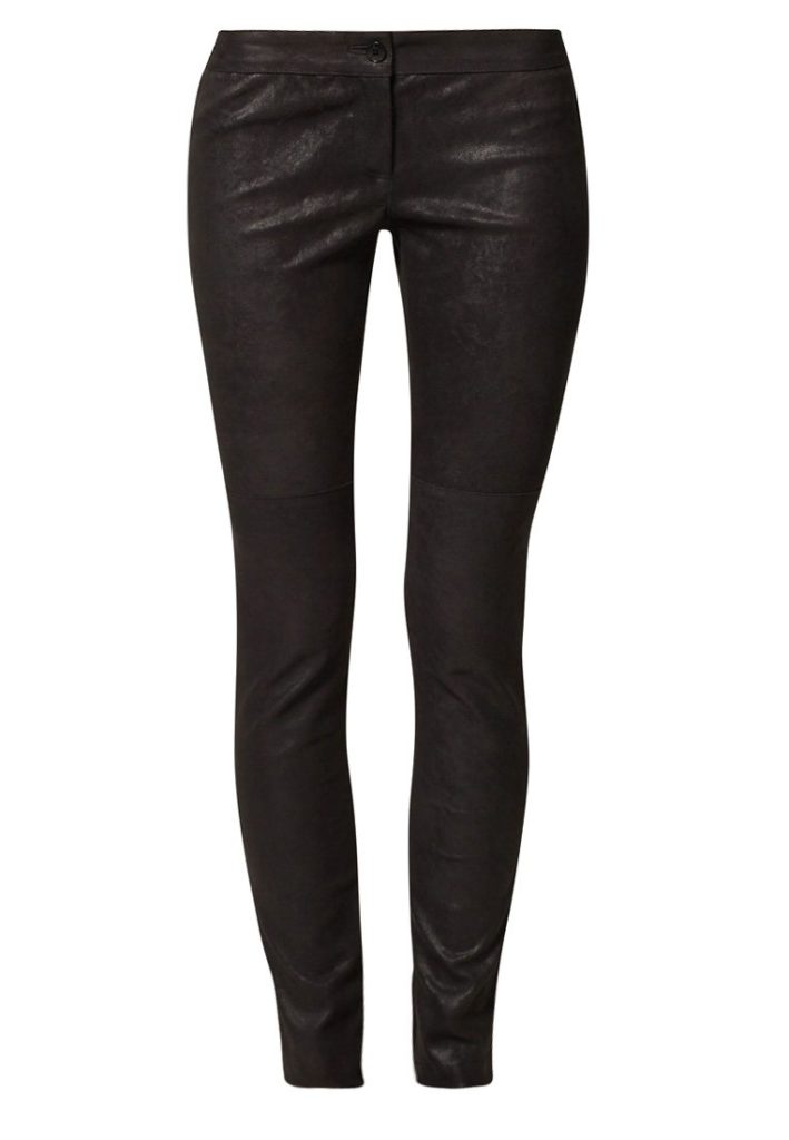 Pantalon en cuir noir Patrizia Pepe