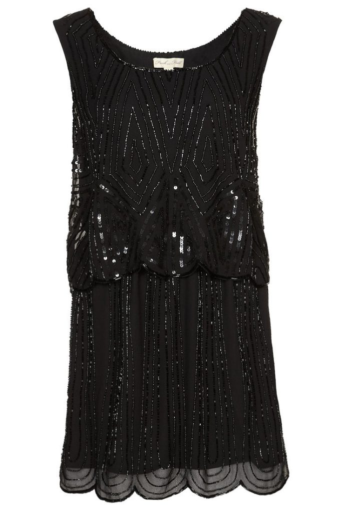 Robe de soirée noire perles Frock and Frill