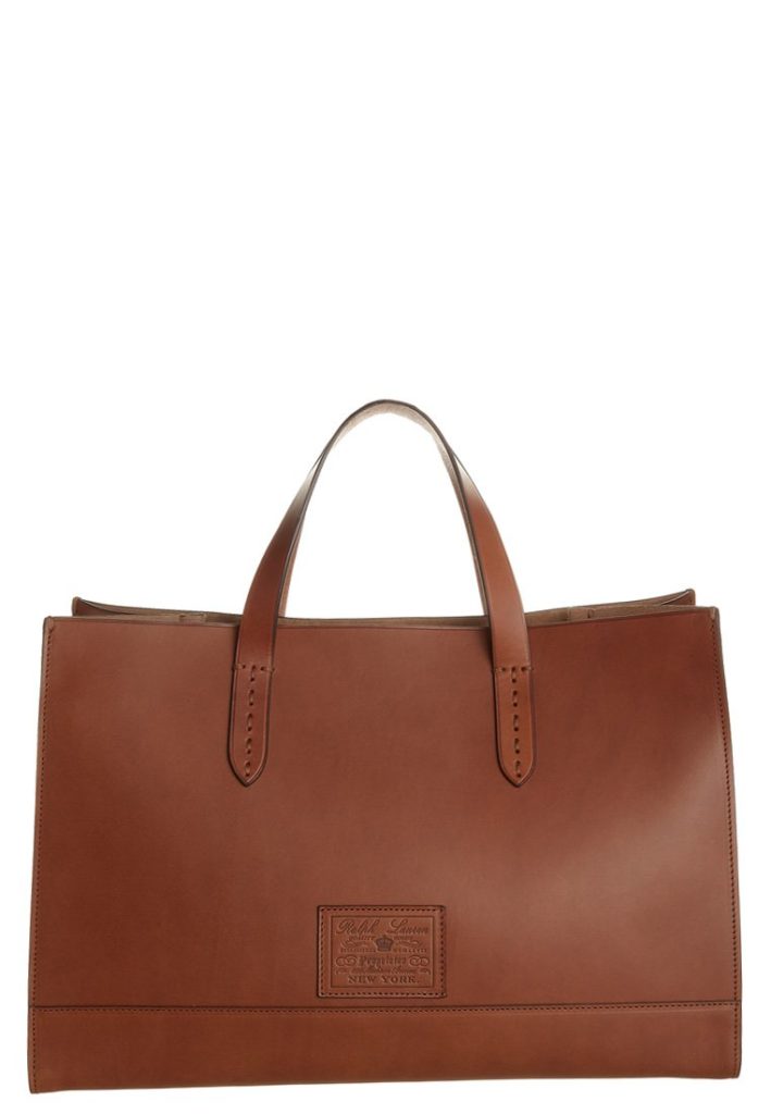 Sac a main marron camel Ralph Lauren