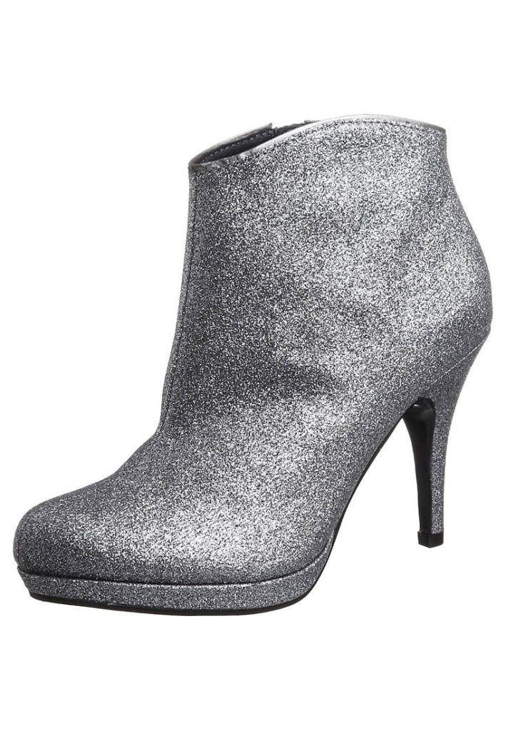 Bottines paillettes Tamaris argent