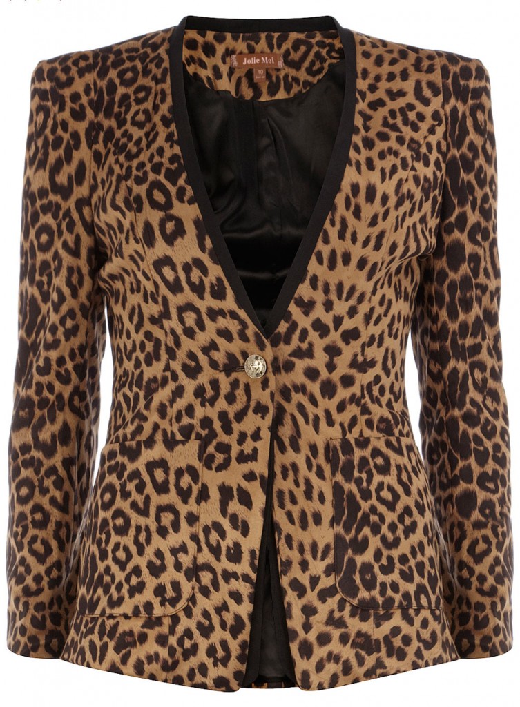 Veste blazer imprimé léopard