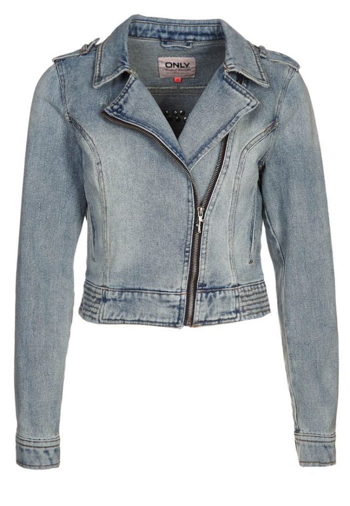 Veste en jean bleu clair zippée Only