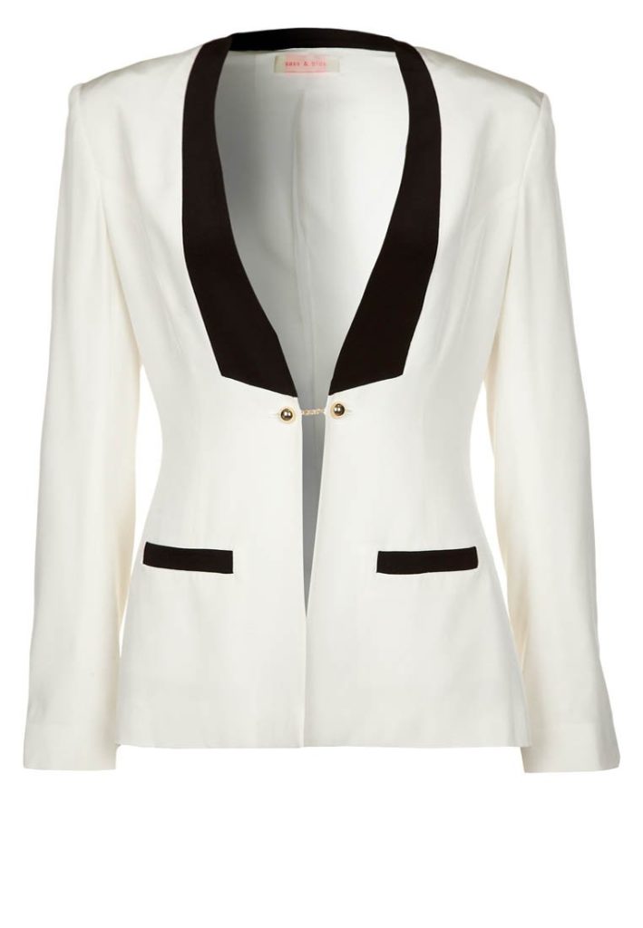 Veste blazer noir et blanc Sass & Bide