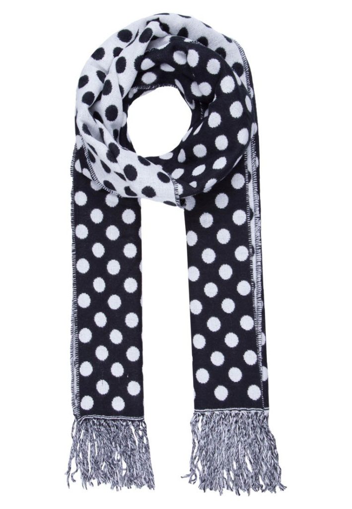 Echarpe pois noir blanc Molly Bracken