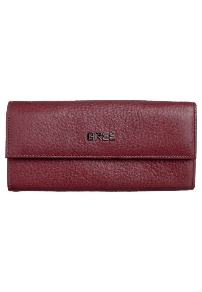 Portefeuille cuir rouge Bree