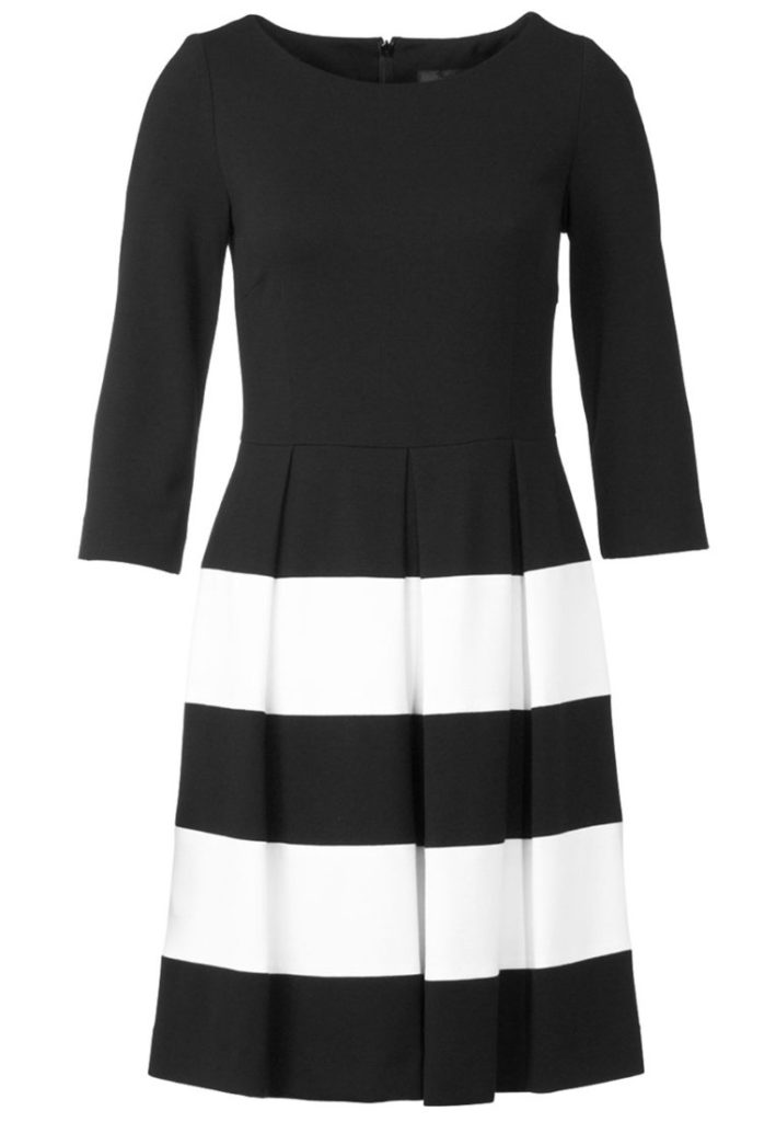 Robe rétro noir blanc rayure Hallhuber