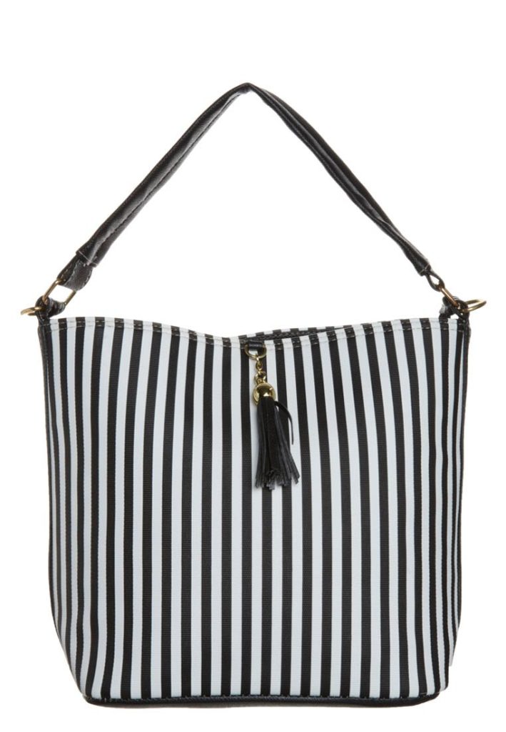 Sac a main rayrues noir blanc