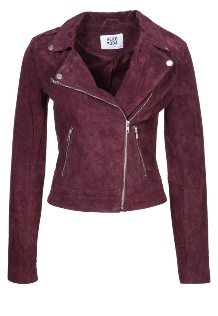 Veste cuir rouge Vero Moda