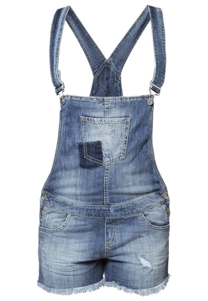 Salopette short en jean Benetton