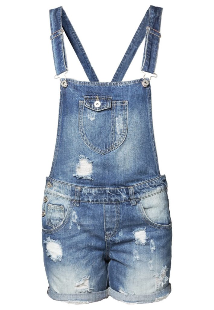 Salopette short en jean clair Only