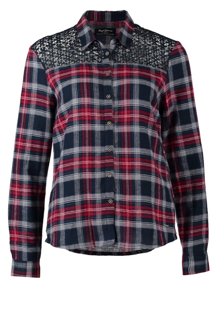 Chemise a carreaux bleu rouge Pepe Jeans