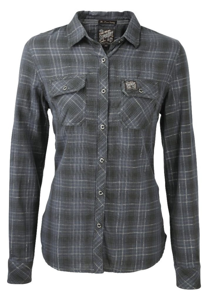 Chemise a carreaux grise Superdry