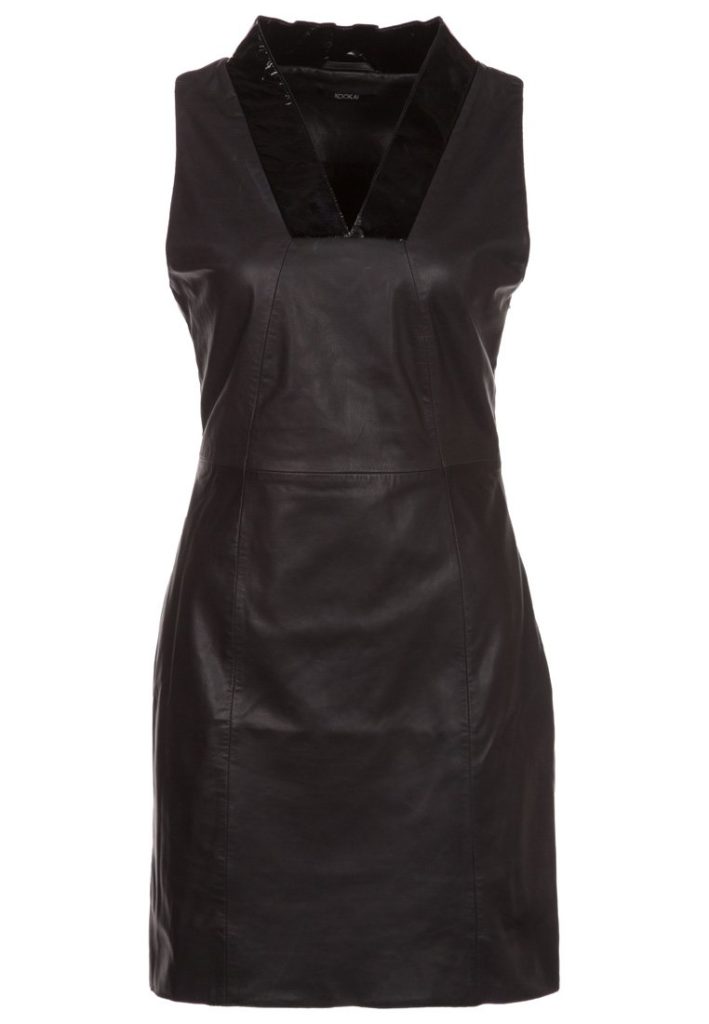 Robe en cuir noir Kookai