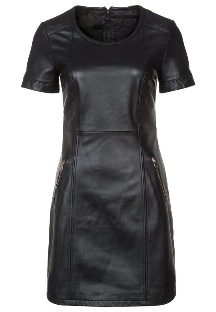 Robe en cuir noir Oakwood