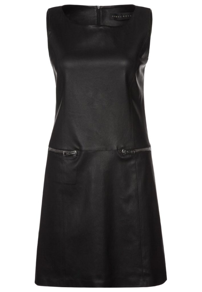 Robe en cuir noir Ventcouvert