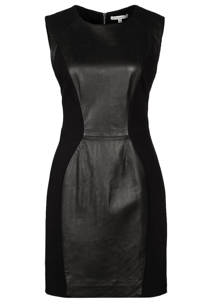 Robe en cuir noire Rebecca Minkoff