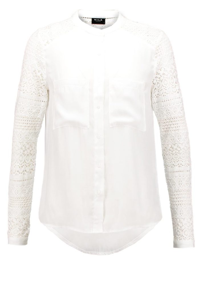 Blouse blanche dentelle manche Villa