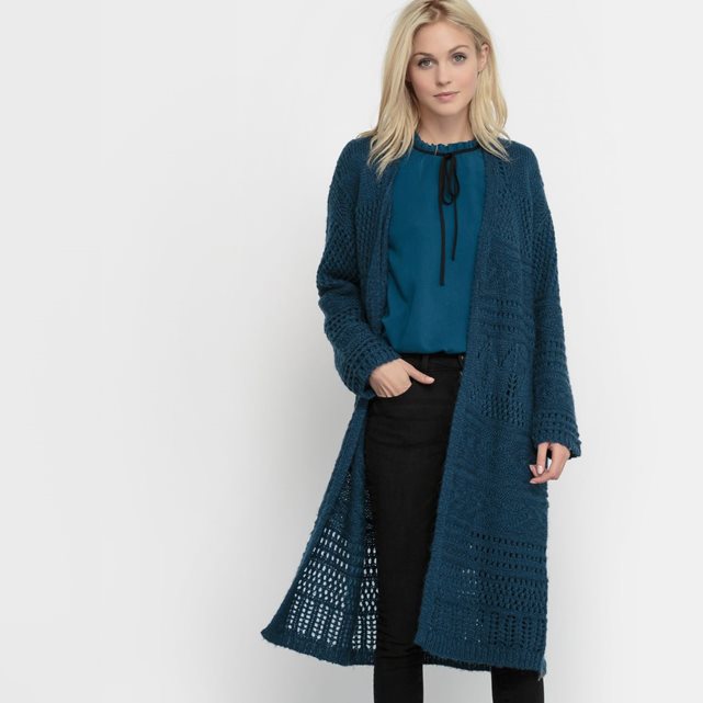 Cardigan maille bleu Tom Tailor