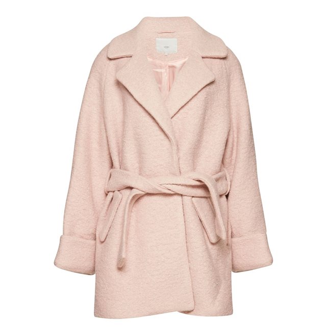 Manteau col blazer rose pastel Ichi