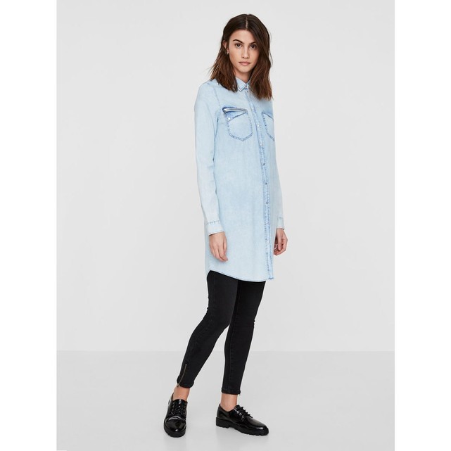 Chemise longue en jean Vero Moda