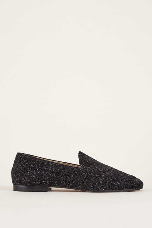 Mocassin noir paillettes Anniel