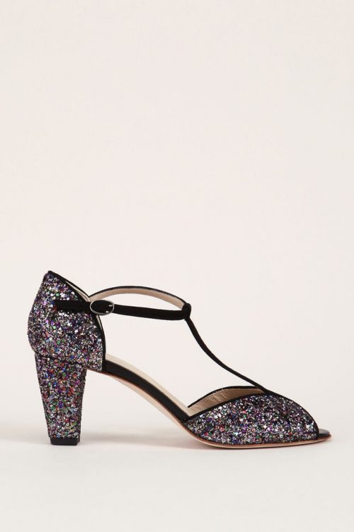 Sandales paillettes multicolor Anniel