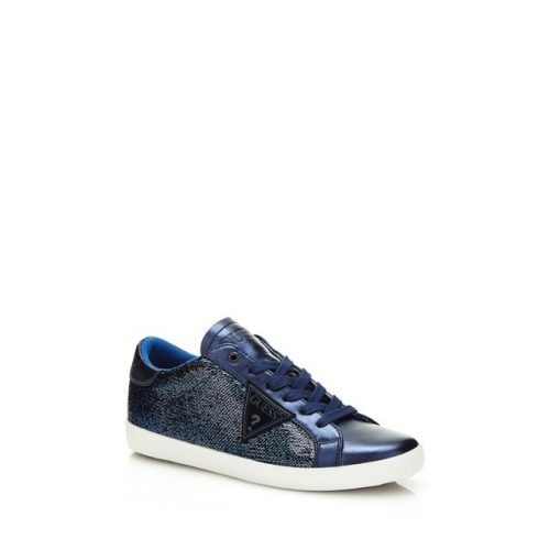 Sneakers paillettes bleues Guess