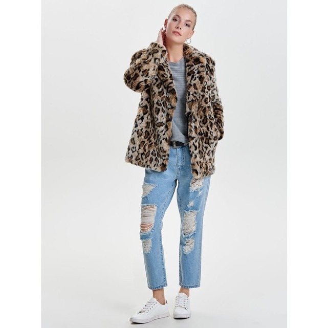Manteau fausse fourrure leopard Only