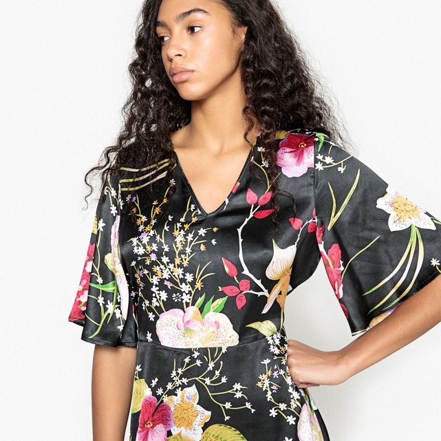 Robe patineuse motif fleurs Vero Moda