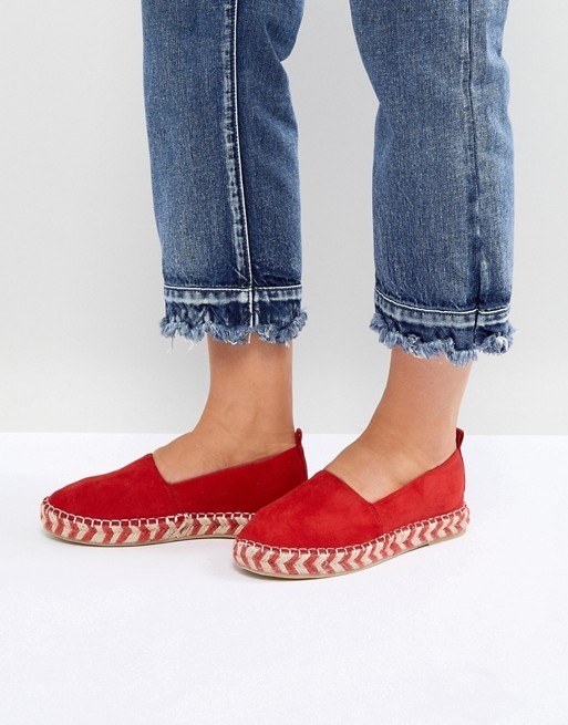 Espadrilles plateforme rouge Glamorous