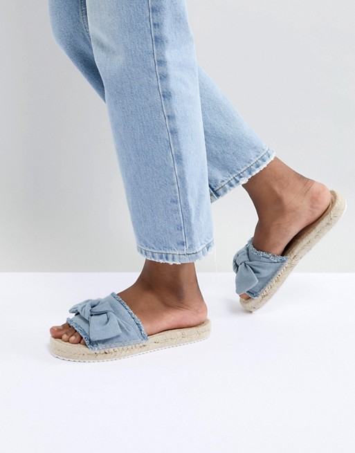 Mules espadrilles denim jean Miss Selfridge