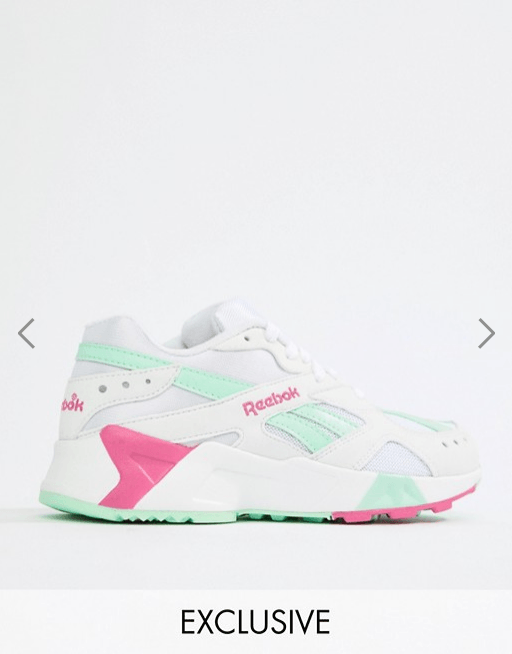 Baskets femme Reebok Aztrek vert rose