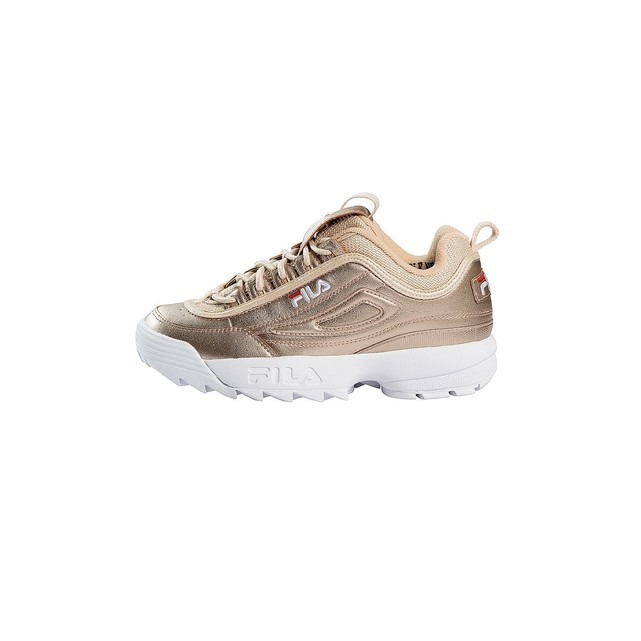 Baskets Fila Femme or Disruptor MM Gold