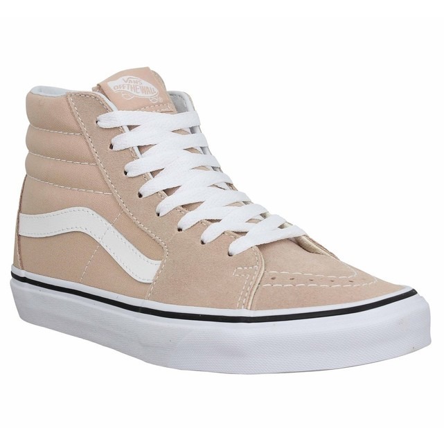 Baskets montantes Vans femme SK8 Hi velours rose