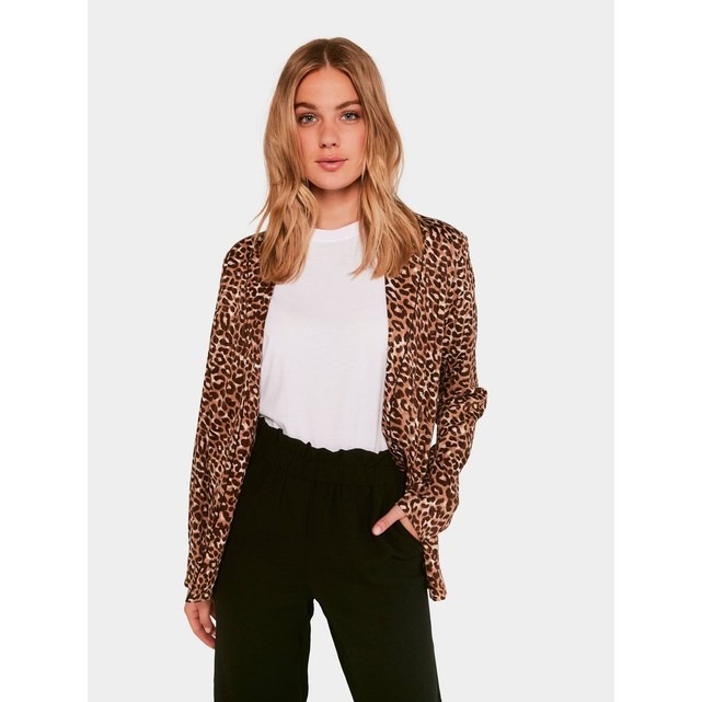 Blazer femme imprime leopard Pieces