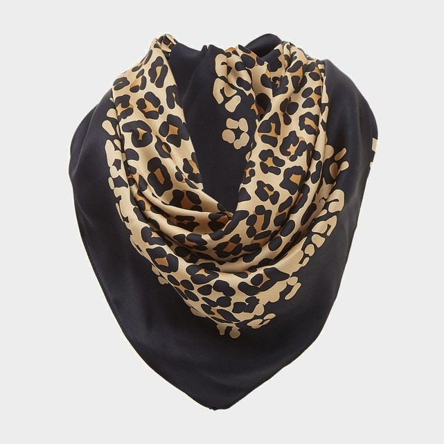 Echarpe foulard imprime leopard Dune London