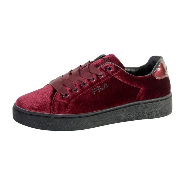 Sneakers Fila Upstage V Low WMN velours rouge bordeaux