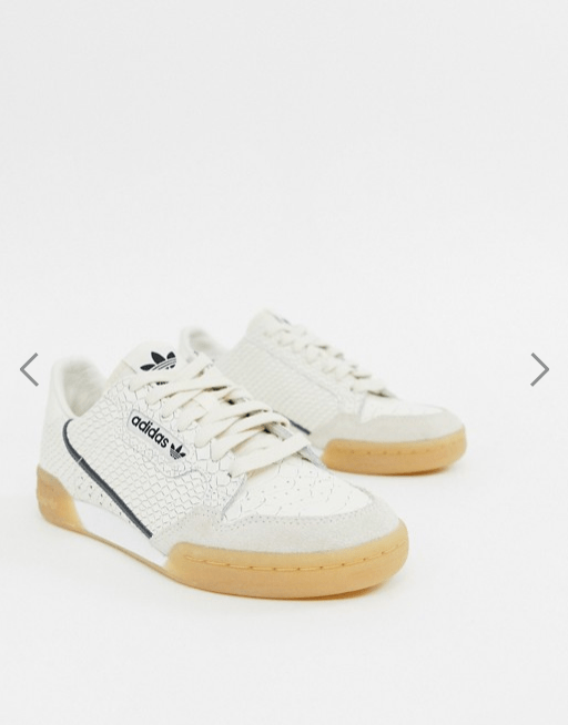 Sneakers femme Adidas Originals Continental 80 serpent blanc