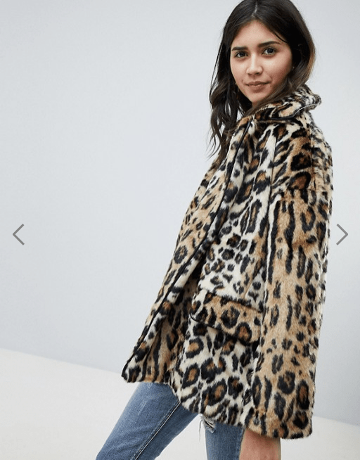 Veste fausse fourrure Free People leopard