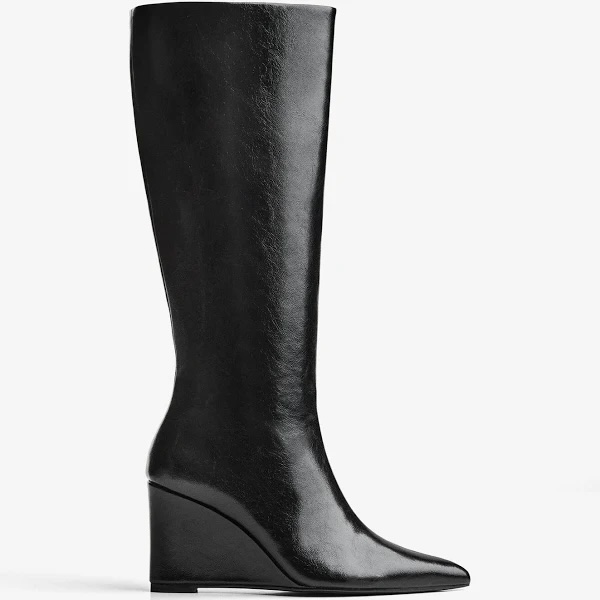Bottes compensées noires bershka
