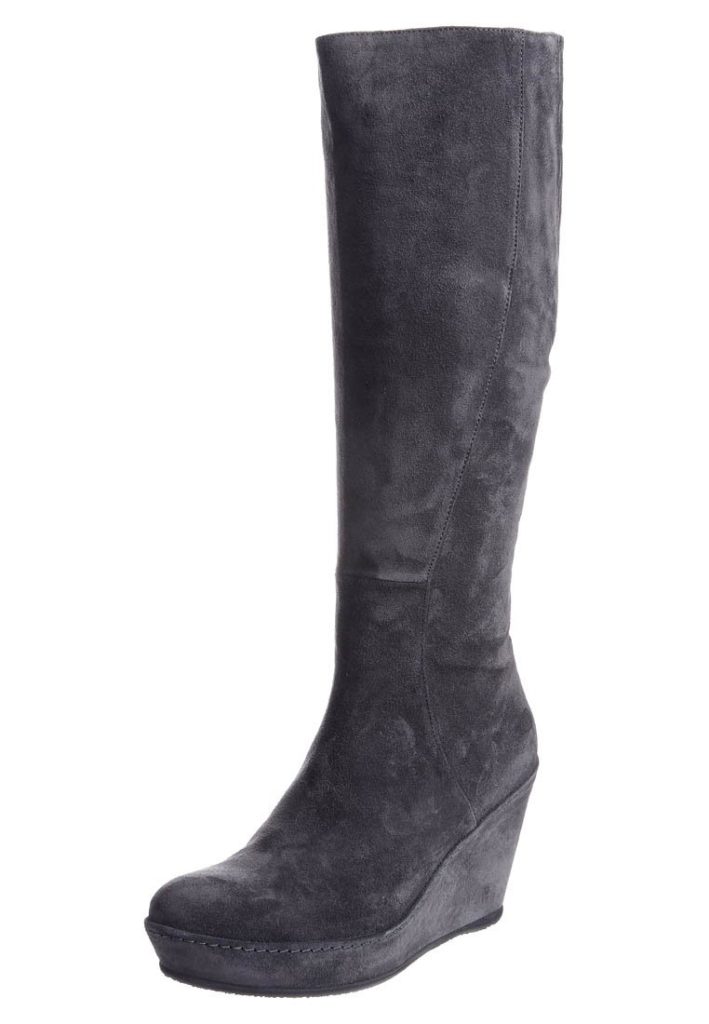 Bottes Chaudes à Talon Compensé Pour Femme - Longues Jusqu'au Genou - Tendance Hiver - Taille 42 Noir