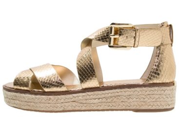 Espadrilles plateforme dorees Michael Kors