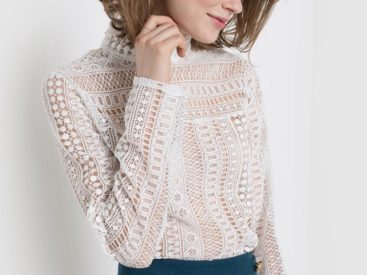 Blouse victorienne dentelles blanches