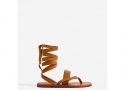 Spartiates cuir marron Morgan