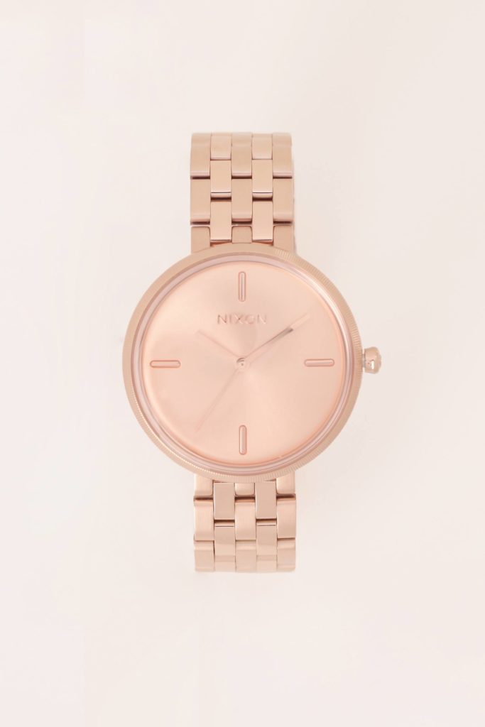 Montre acier inoxydable or rose femme Nixon