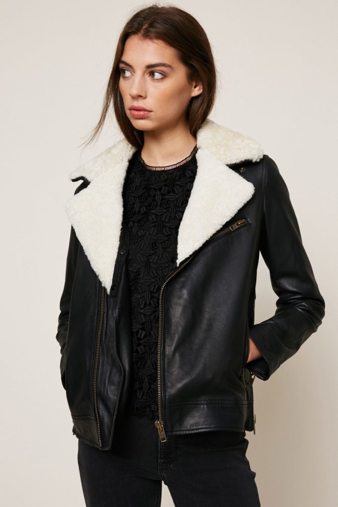 Perfecto noir cuir Swedens