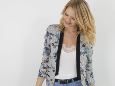 Veste femme imprime fleurs IKKS