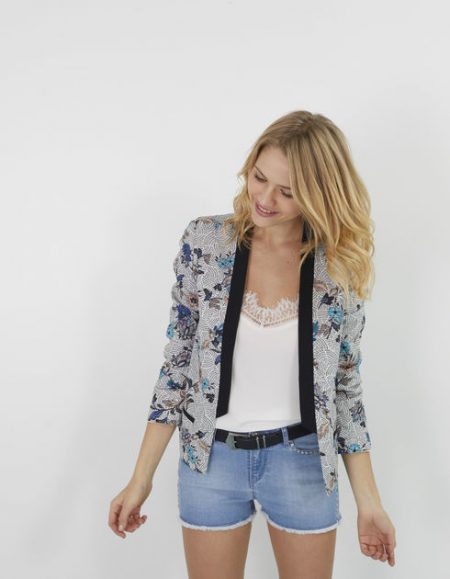 Veste femme imprime fleurs IKKS