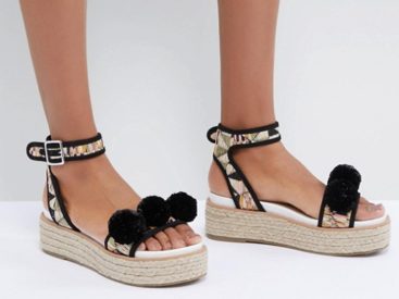 Espadrille plateforme pompons Asos